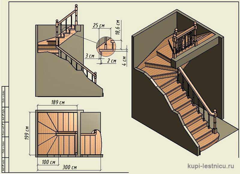 Лестницы с поворотом расчет – калькулятор лестницы онлайн с поворотом 180 градусов: расчет площадки 90, забежная и поворотная программа — green building