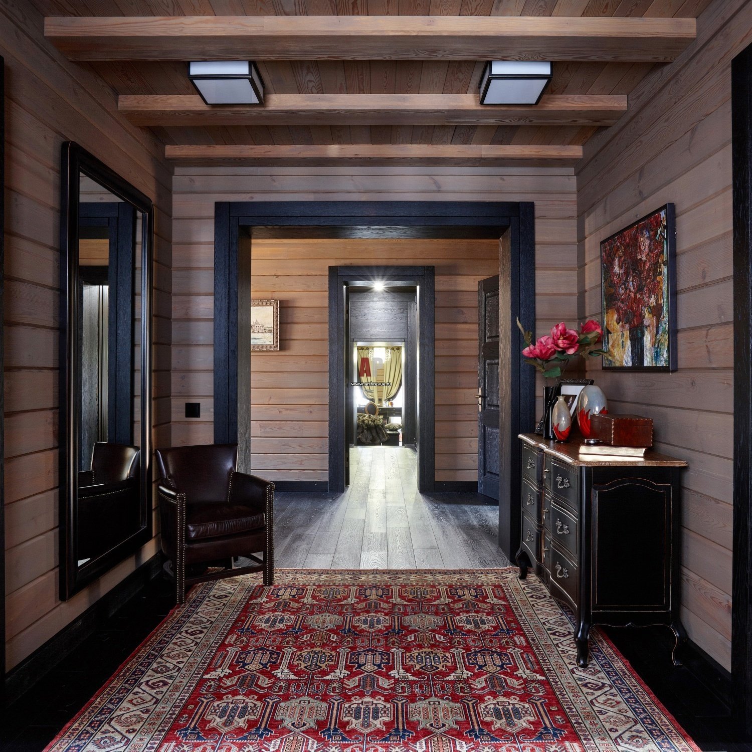 коридор в деревянном доме дизайн