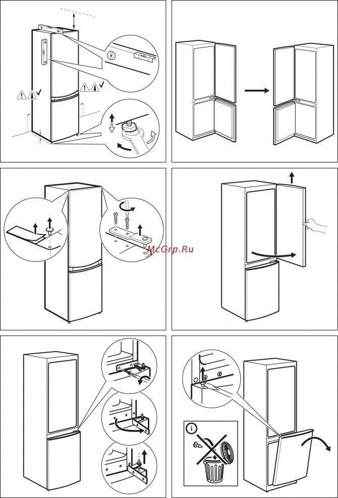 Как перевешивать двери холодильника на другую сторону самому: пошаговая инструкция