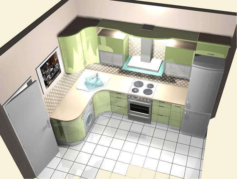 Особенности планировки кухни 3 кв. м: лучшие решения, размещение холодильника, современные проекты