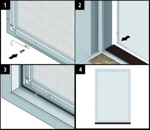 Как установить москитную сетку на пластиковое окно: инструкция по креплению