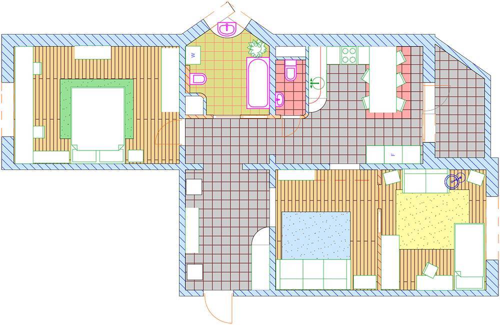 Варианты дизайна однокомнатной квартиры