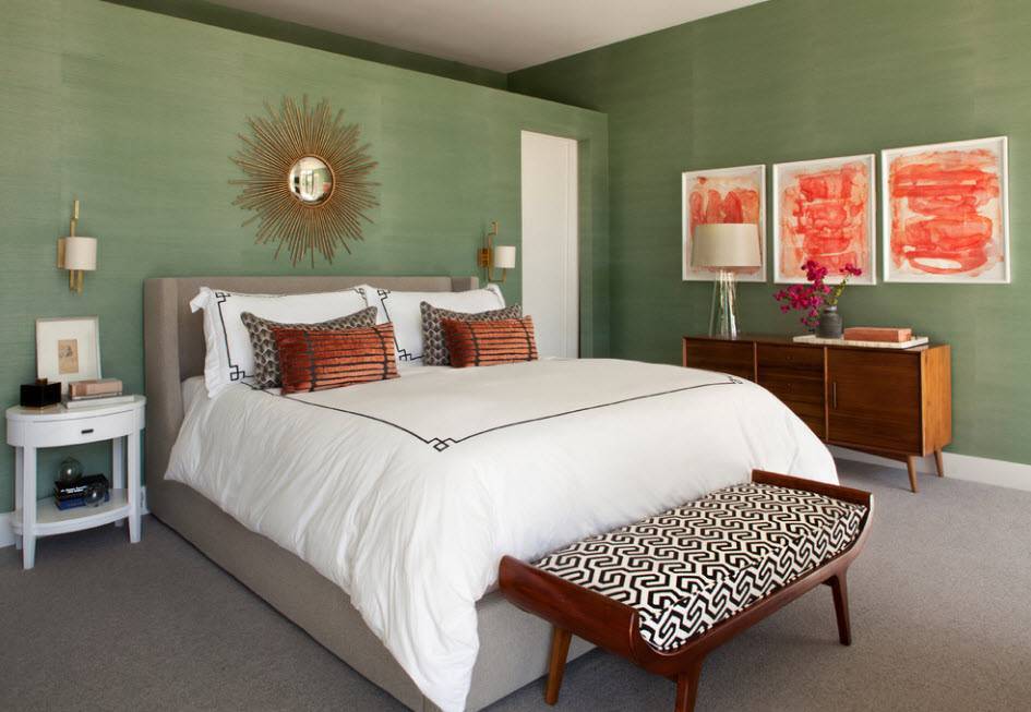 Дизайн стен в спальне — фото лучших идей красивой отделки с нестандартными оттенками