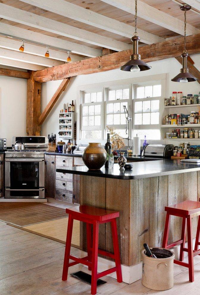 Кухня без верхних шкафов — особенности дизайна одноярусной кухни