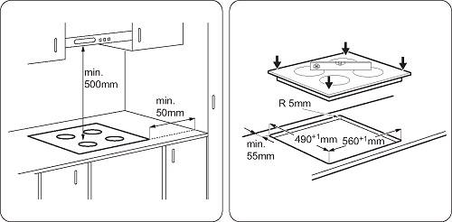 Установка варочной панели: как правильно встроить в столешницу, размеры, правила