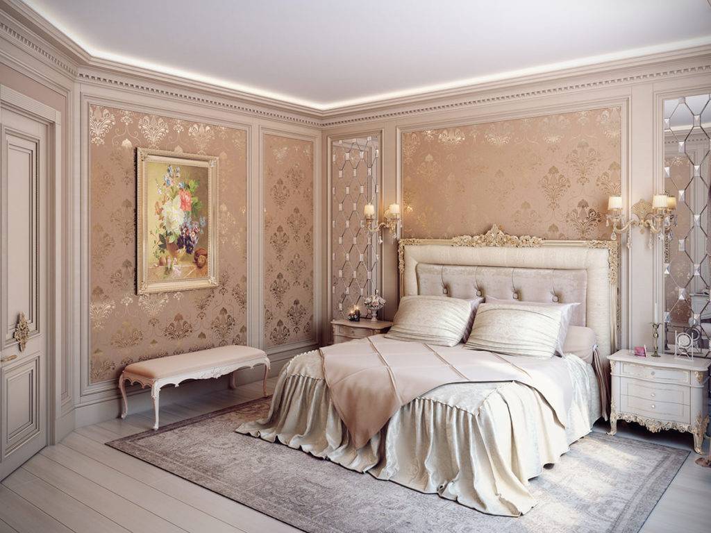 Дизайн спальни в классическом стиле — достоинства и особенности