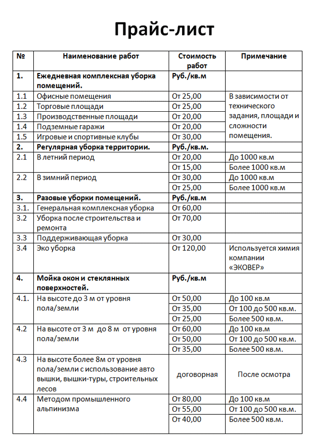 Договор послестроительная уборка образец