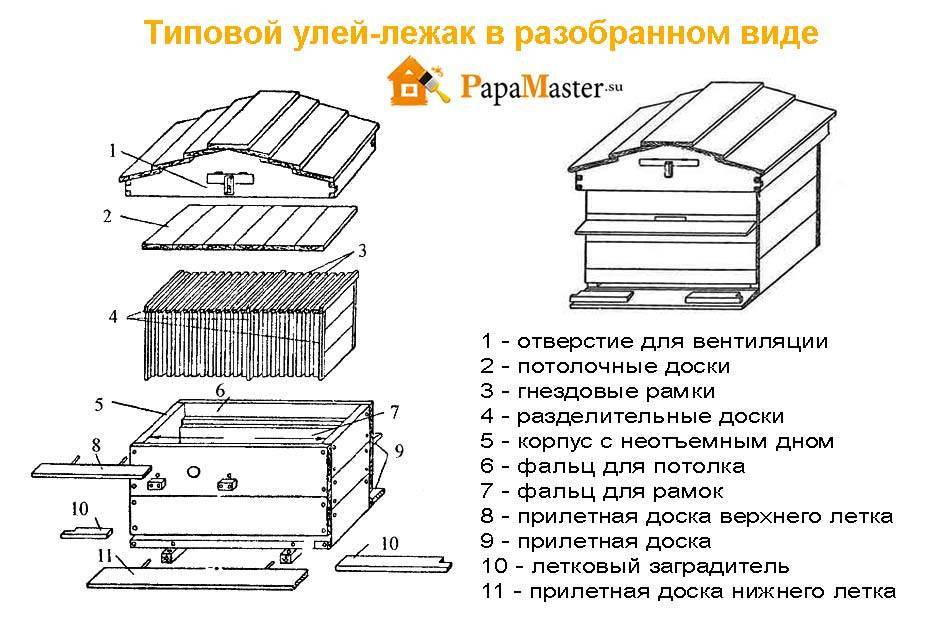 Ульи для пчел размеры чертежи стандарт