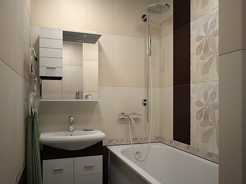 Красивый интерьер ванной комнаты можно создать даже в хрущевке