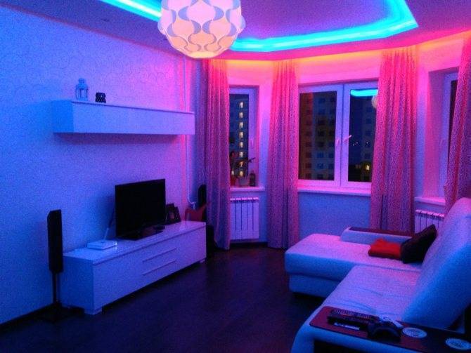 Светодиодная подсветка в интерьере квартиры