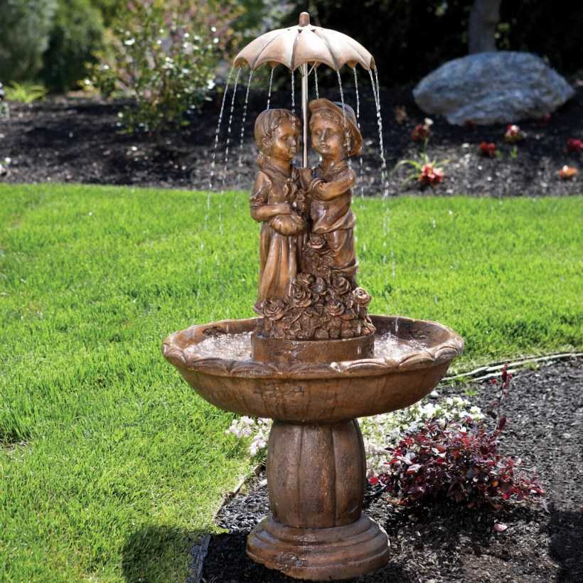Садовые фонтаны для дачи: советы по выбору, монтажу и подключению фонтана