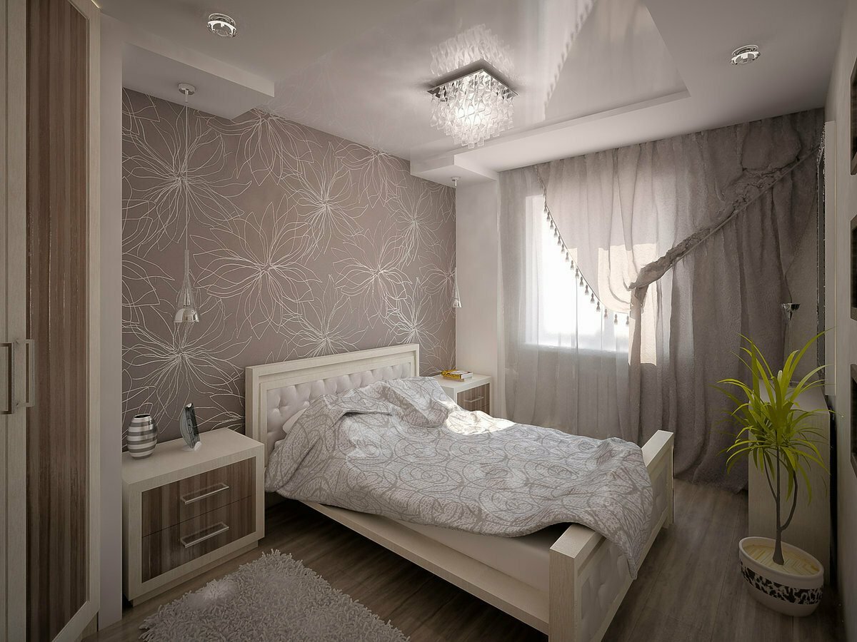 маленькая спальня в современном стиле спальня