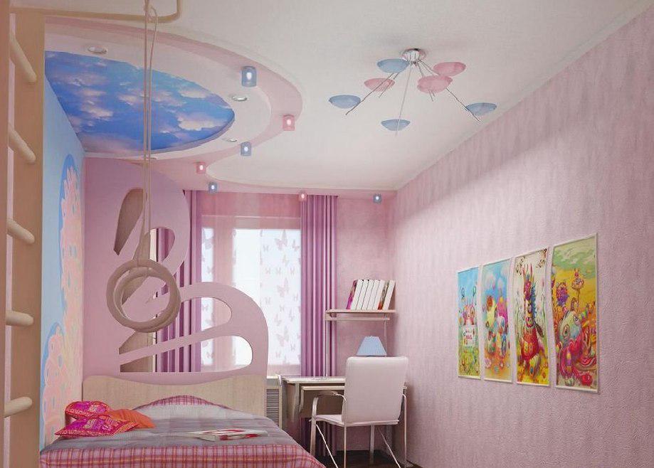 Креативный потолок для детской комнаты -