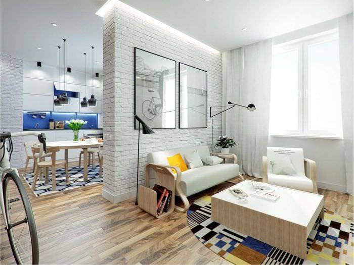 Проекты и дизайн однокомнатной квартиры 35 кв м — фото в современном стиле с описанием способов отделки