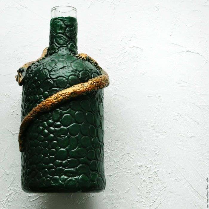 Декор бутылок — идеи создания декоративных бутылок своими руками. схемы техник декорирования + 100 фото-обзоров