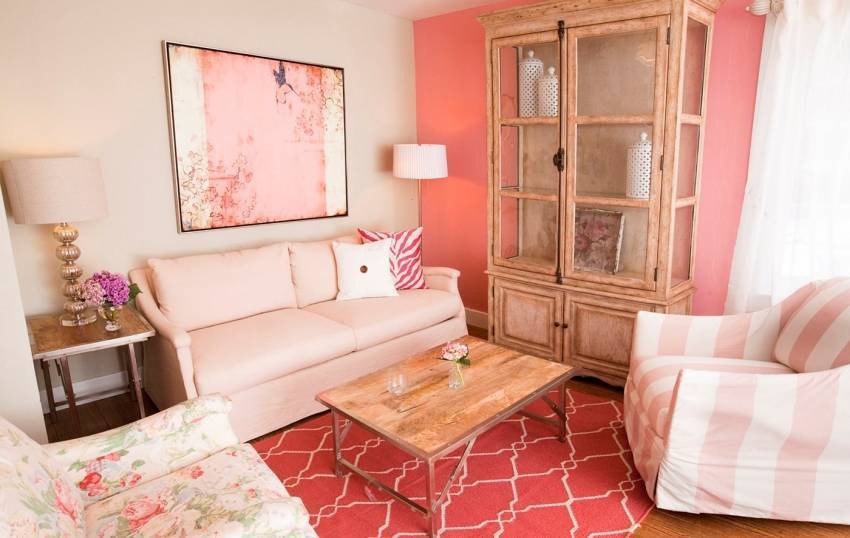 Персиковая гостиная: 100 фото красивых идей дизайна, сочетания цветов