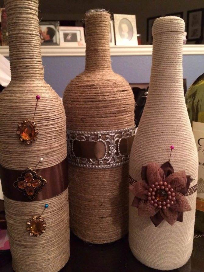 Как декорировать вазу бечевкой: 3 простых способа