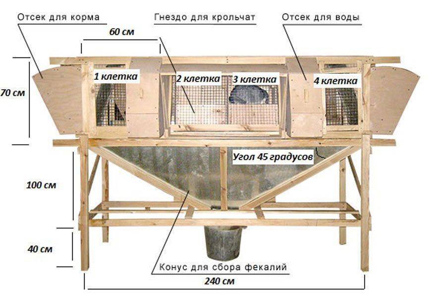 Клетки для кроликов своими руками фото чертежи