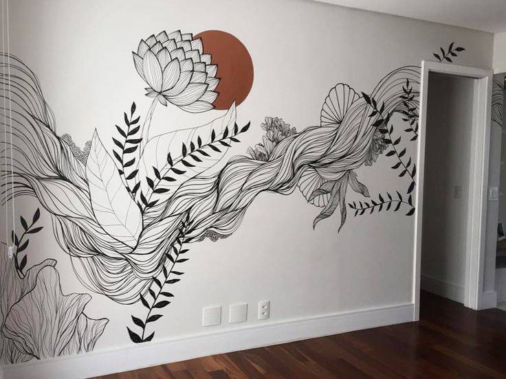 Техники росписи стен в квартире с интересными идеями: 50 фото и 3 видео