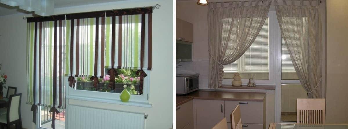 Шторы на кухню с балконом: варианты штор и дизайнерские идеи применения штор