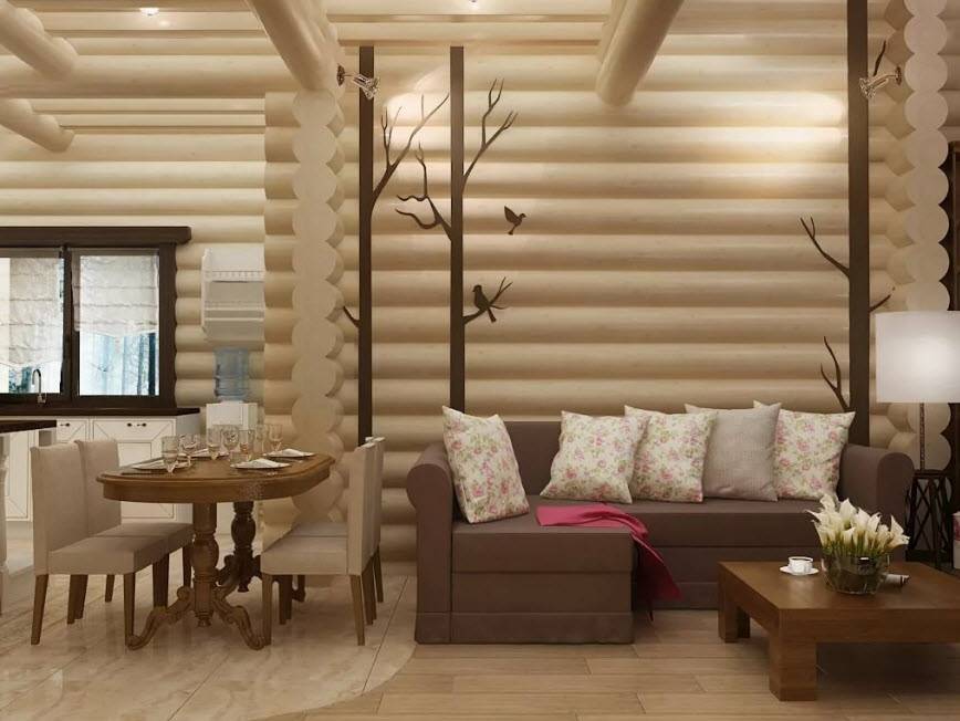 Дома из оцилиндрованного бревна — особенности дизайна интерьера и экстерьера. варианты оформления и украшения деревянного дома (105 фото + видео)