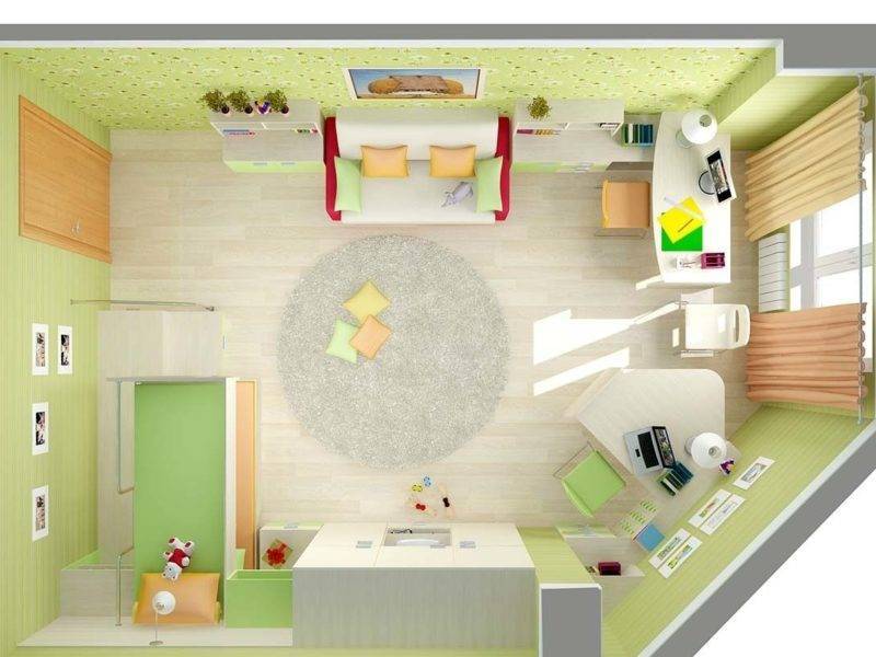 Особенности планировки и дизайн детской комнаты