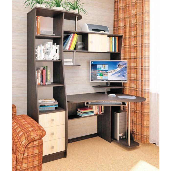Угловой компьютерный стол: 40 идей практичных вариантов для домашнего офиса - «декор» » «дизайна интерьера»