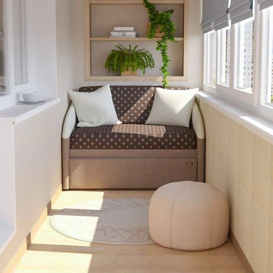 Мебель для балкона и лоджии: встроенная, мягкая, складная, выбор