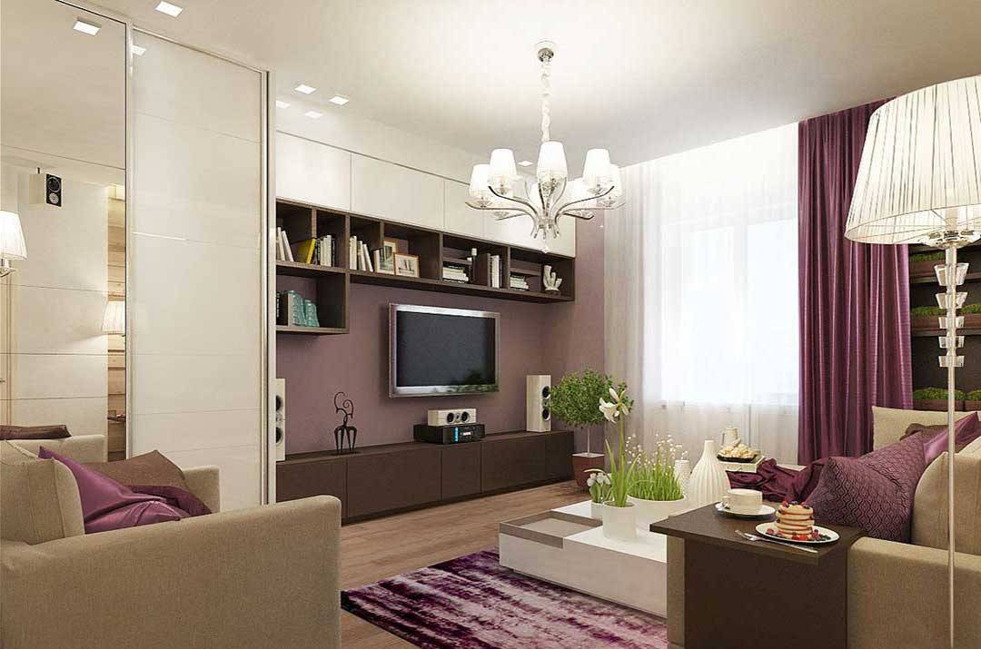 Эффективное зонирование комнаты на спальню и гостиную 20 кв м реальные фото, примеры оформленный помещений