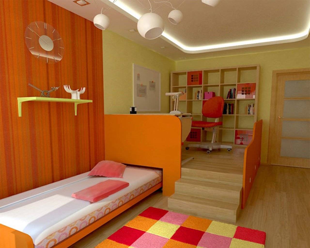 детская комната подиум кровать
