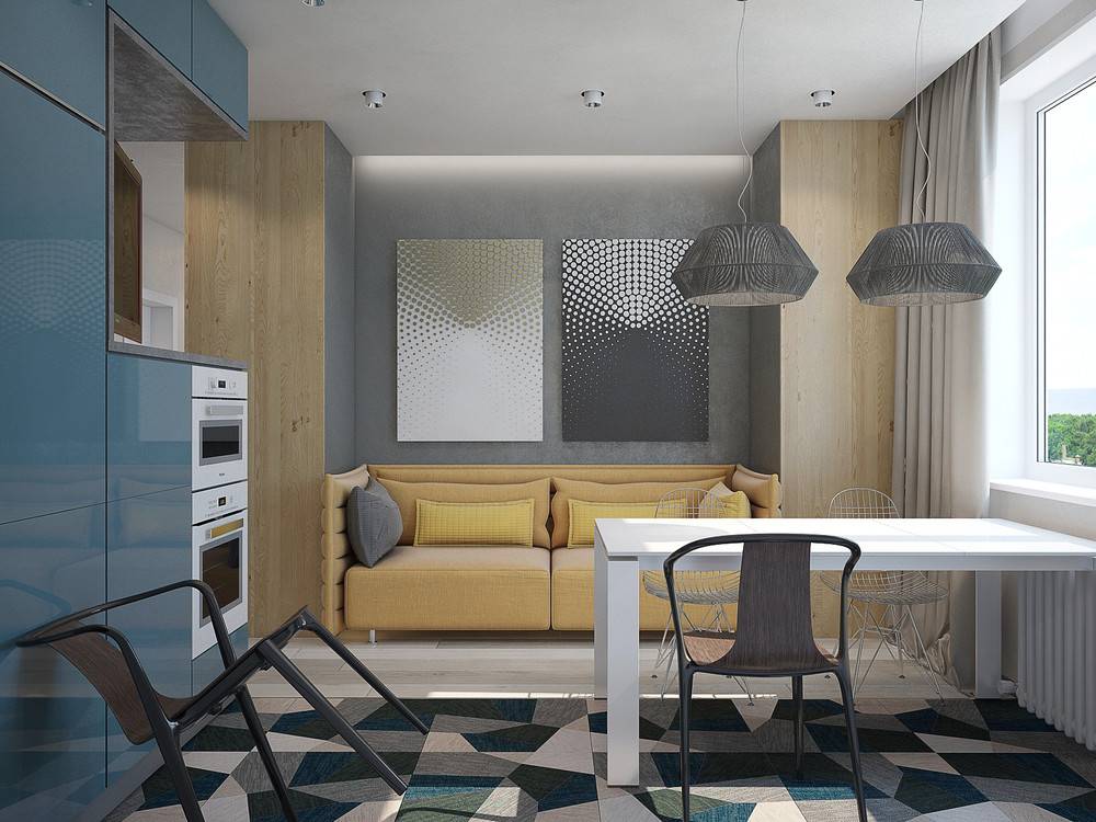 Идеи дизайна маленькой кухни: где поставить диван