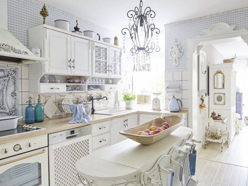 Кухня в стиле шебби-шик: 80 фото потрясающе стильных интерьеров