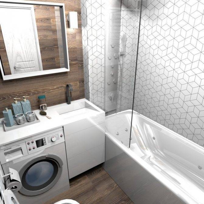 Ванная 5 кв. м.: создание грамотного и стильного оформления дизайна интерьера современной типовой ванной комнаты