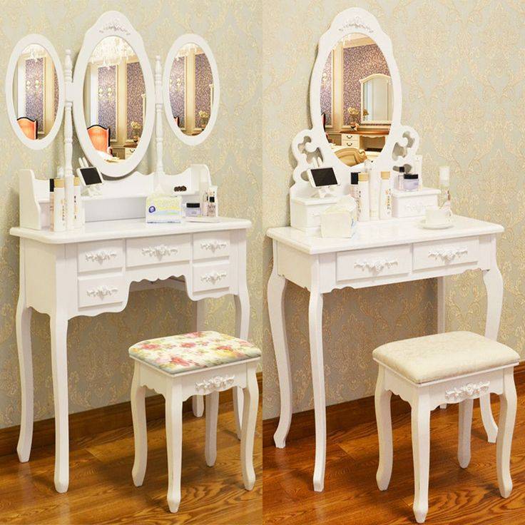 Шикарные реализации туалетного столика с зеркалом в интерьере (фото) - «декор»