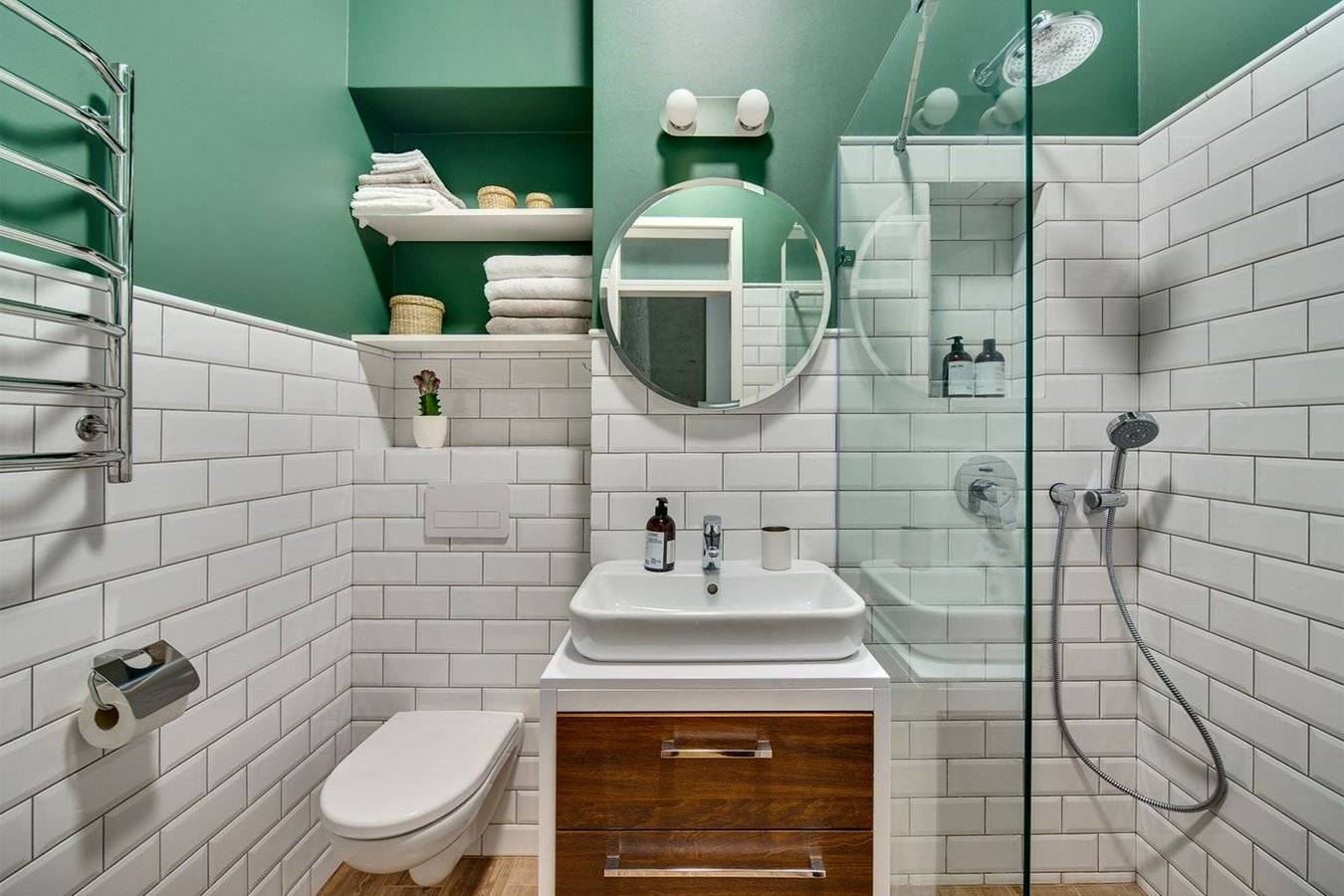варианты интерьера ванной комнаты совмещенной