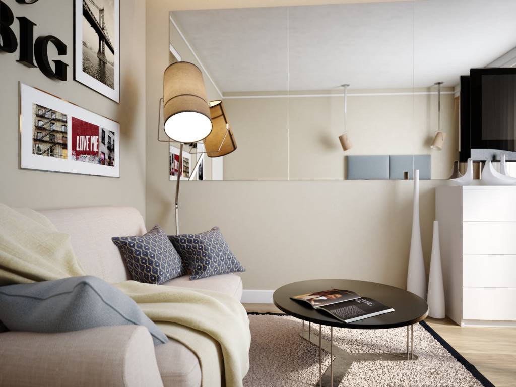 Дизайн однокомнатной квартиры 36 кв. м - 120 фото в интерьере современной квартиры
