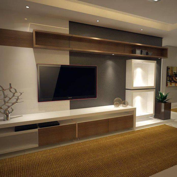 Телевизор в гостиной: лучшие варианты размещения и правила установки телевизора (165 фото)