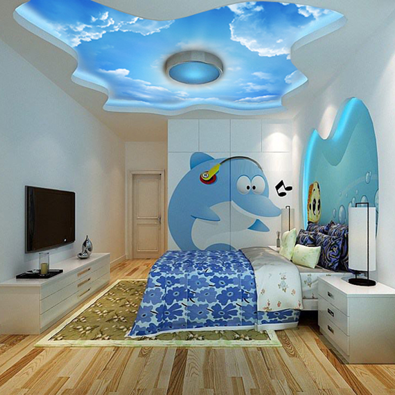 Потолок из гипсокартона в детской комнате: фото, дизайн