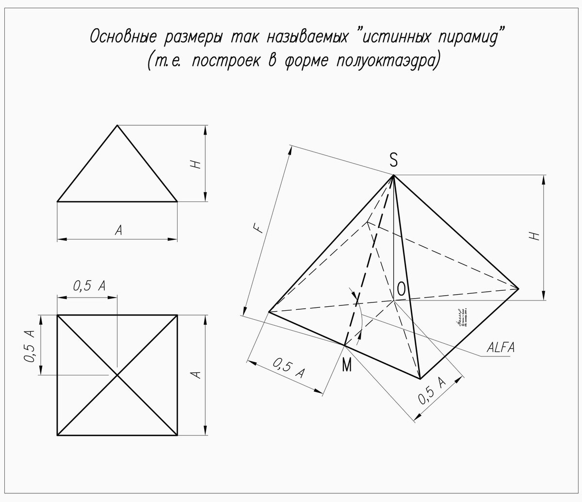 Пирамида на чертеже