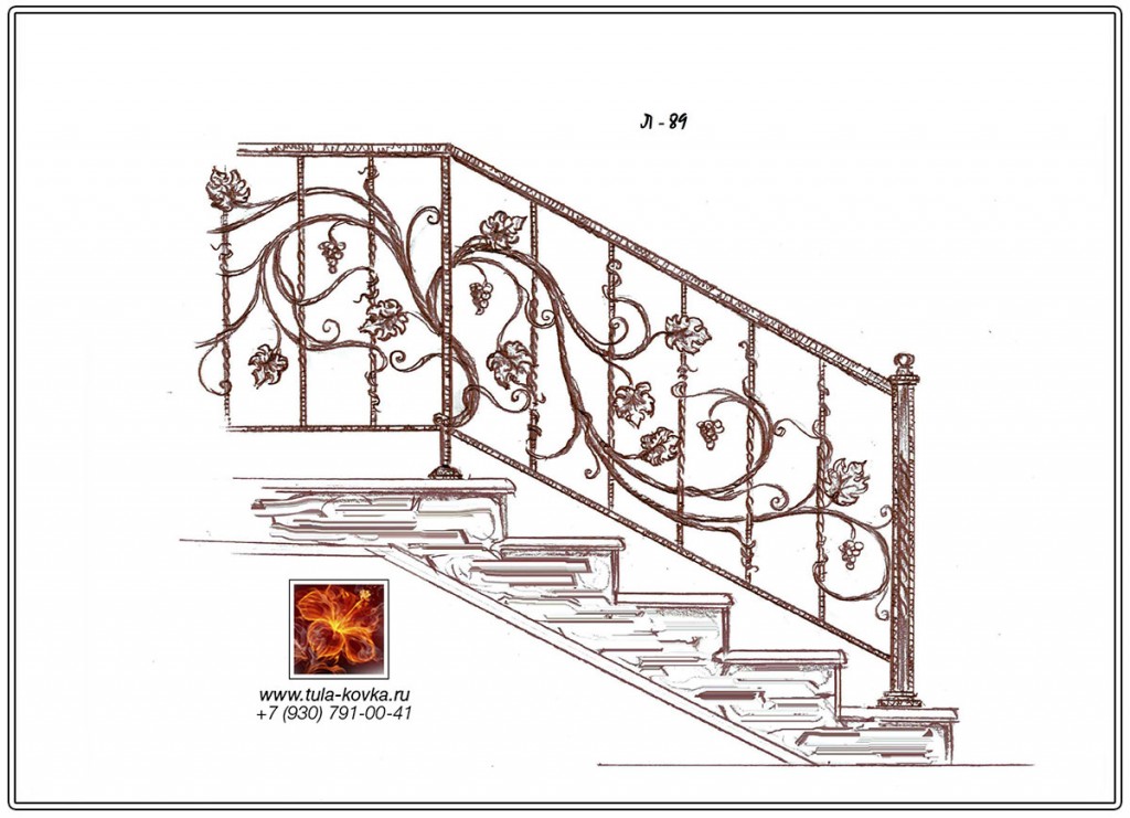 Как выбрать кованые перила для лестниц: варианты и фото