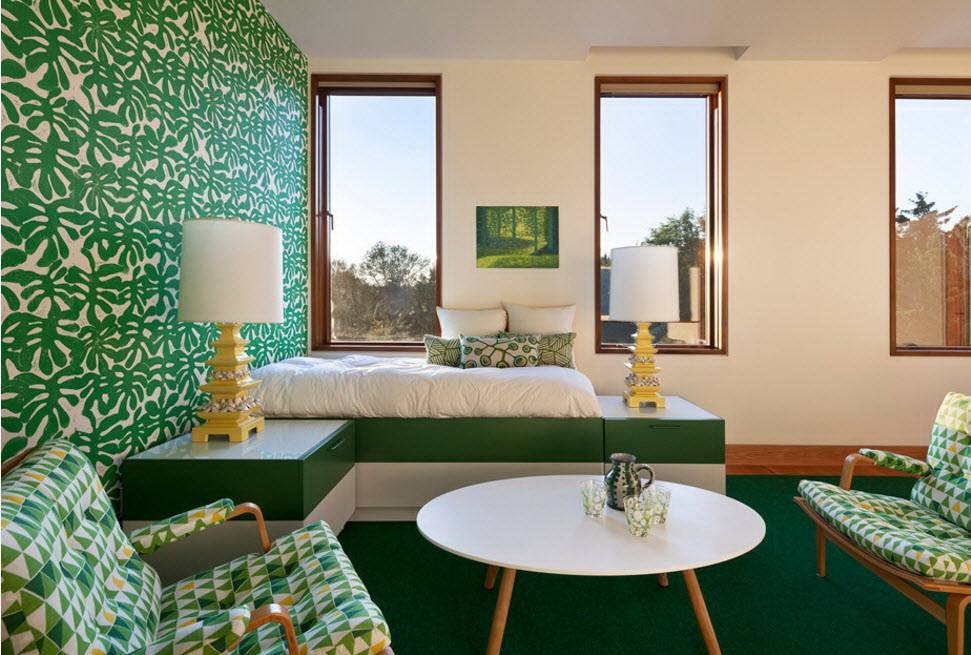 Зеленая спальня — идеи для правильного сочетания и дизайна спальни с зелеными оттенками