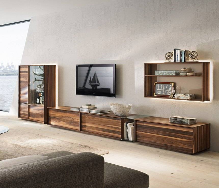 Стенки в зал: обзор современной и функциональной мебели для гостиной
