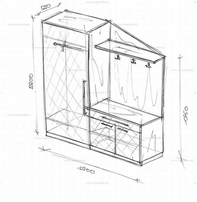 Детальное описание изготовления шкафа в прихожую своими руками, который будет удобным, красивым и функциональным