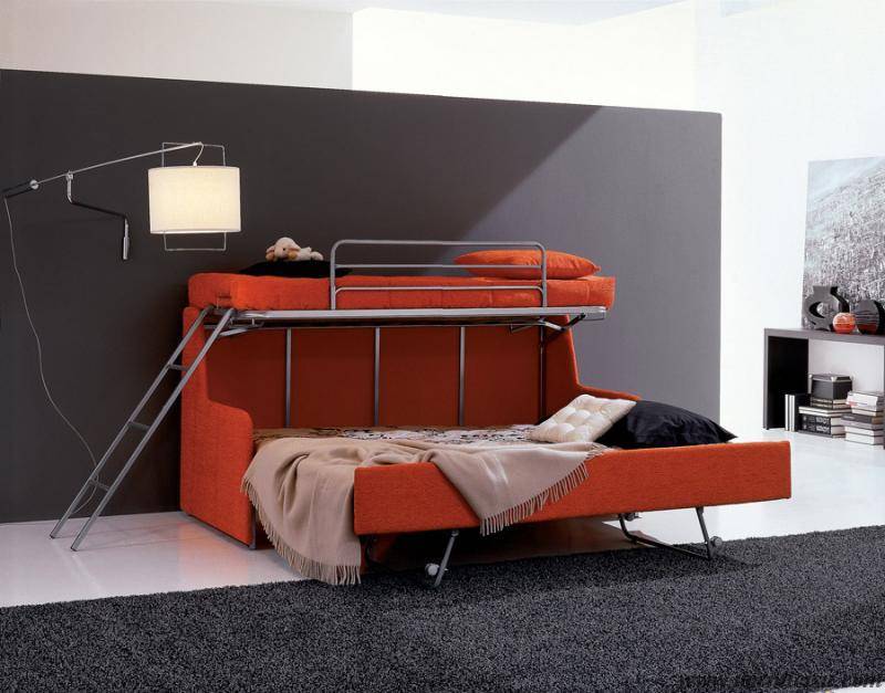 Двухъярусная кровать с диваном — 80+ избранных решений для оптимизации пространства