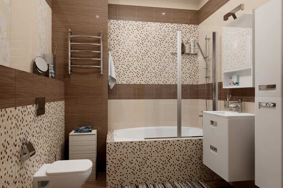 Керамическая плитка для ванной: варианты дизайна, фото, выбор