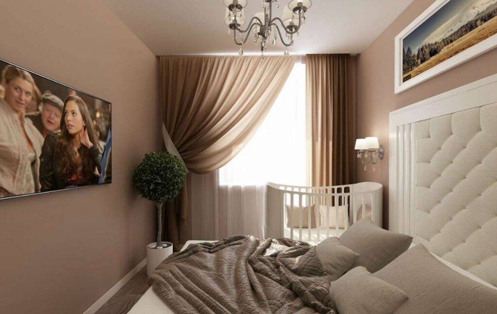 Совмещенная спальня с детской в одной комнате (подборка фото)