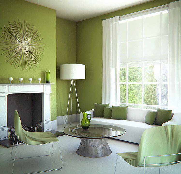 Сочетание зеленого цвета с другими цветами в интерьерах разного стиля