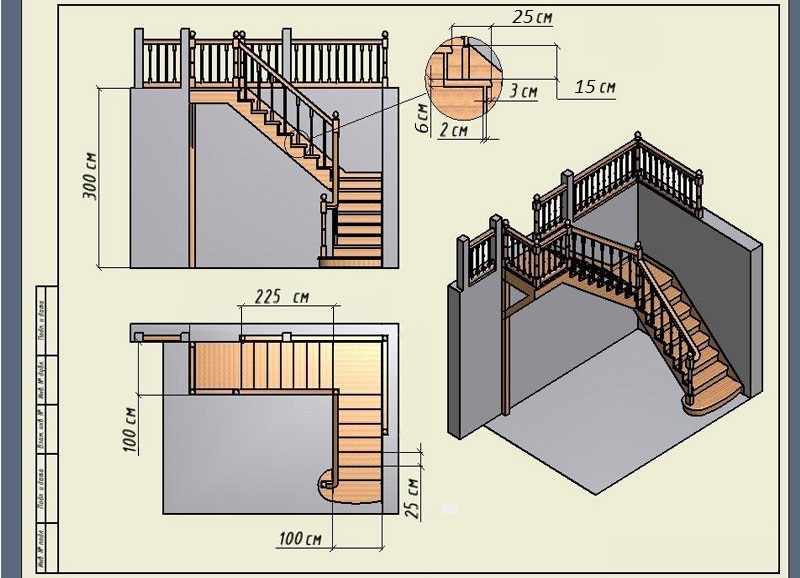 Лестницы на второй этаж в частном доме своими руками: схема, фото