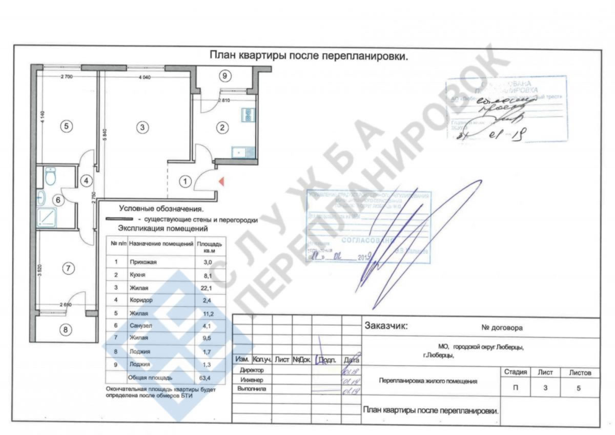 Договор перепланировки квартиры образец