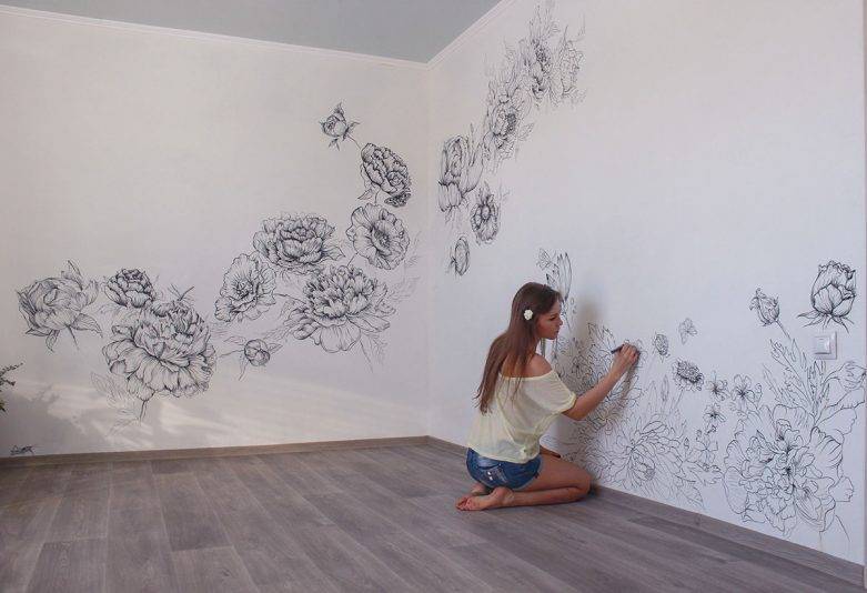 Рисунки на стенах своими руками: техника и идеи для вдохновления